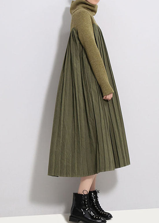 Robe Printanière en Tricot Épais Patchwork 3