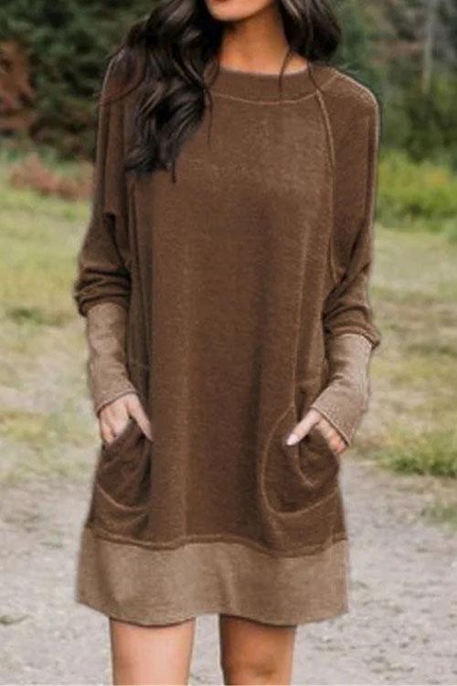 Robe Pull Décontractée avec Poches pour Femme 3