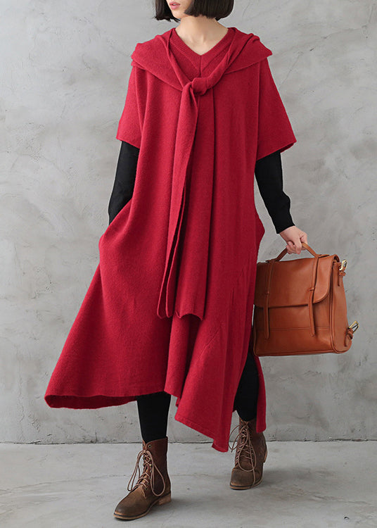 Robe Pull Femme Col en V Ample Moderne 1