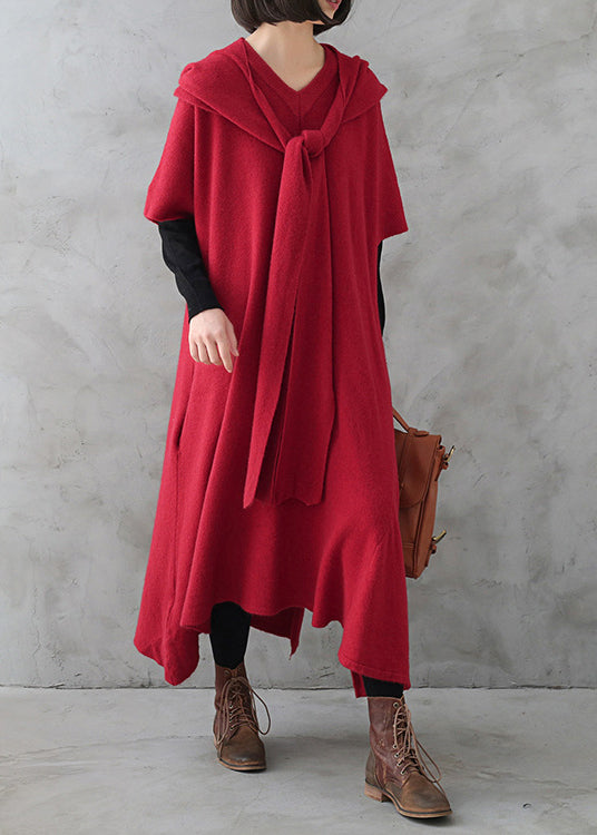 Robe Pull Femme Col en V Ample Moderne 2