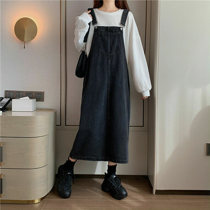 Robe Salopette Décontractée Style Rétro avec Détails Patchwork 4