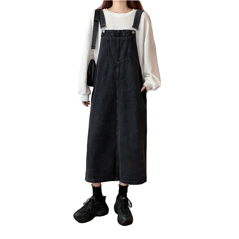 Robe Salopette Décontractée Style Vintage 0