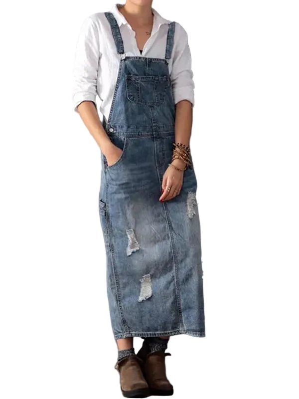 Robe Salopette Décontractée en Jean 0