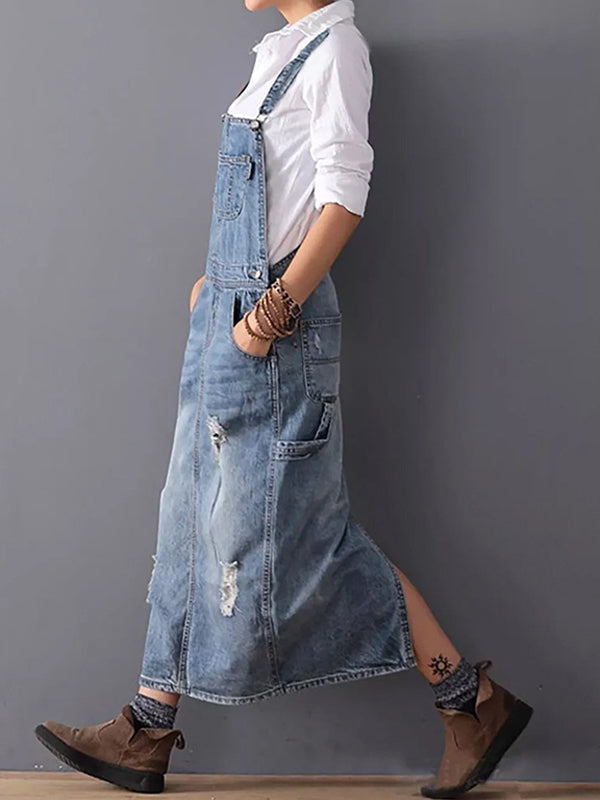 Robe Salopette Décontractée en Jean 1
