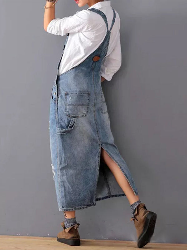 Robe Salopette Décontractée en Jean 2