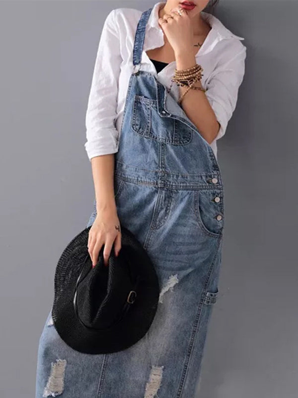 Robe Salopette Décontractée en Jean 3