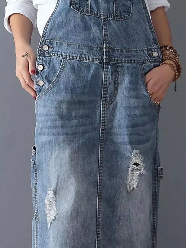Robe Salopette Décontractée en Jean 6