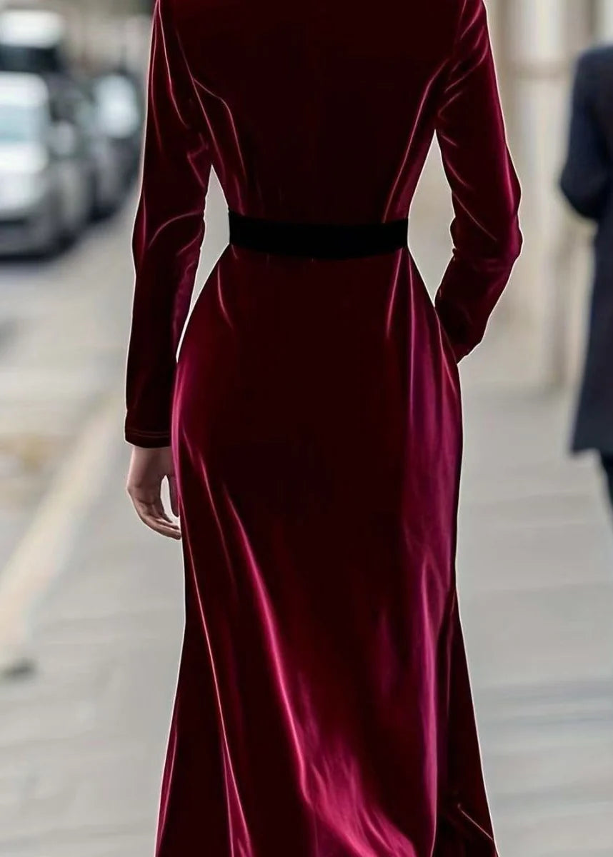Robe Tunique Femme Col V Manches Longues Coupe Ajustée 4