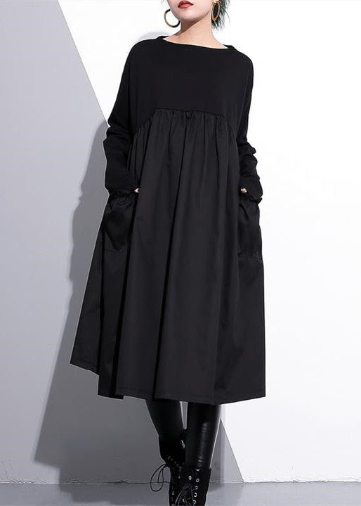 Robe Tunique Femme en Coton Moderne avec Détails Patchwork 5