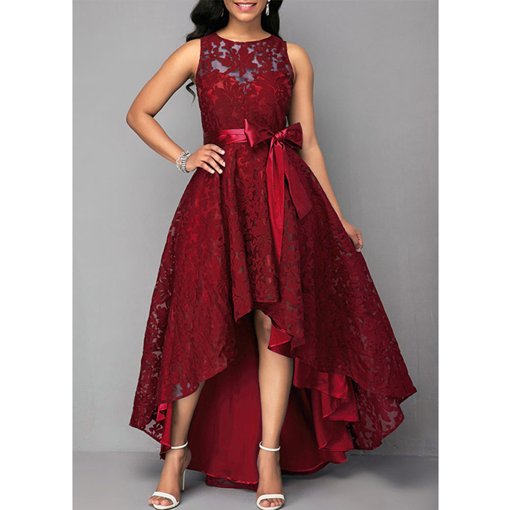 Robe asymétrique en dentelle pour femmes 2