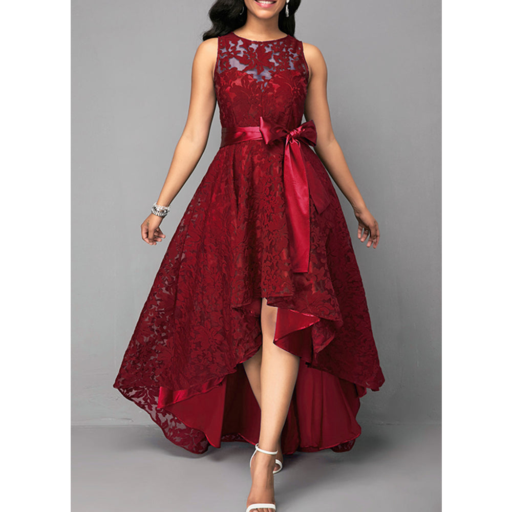 Robe asymétrique en dentelle pour femmes 3