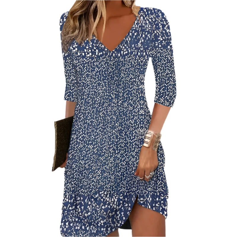 Robe d'Été Femme Imprimée Décontractée Tissu Léger 0