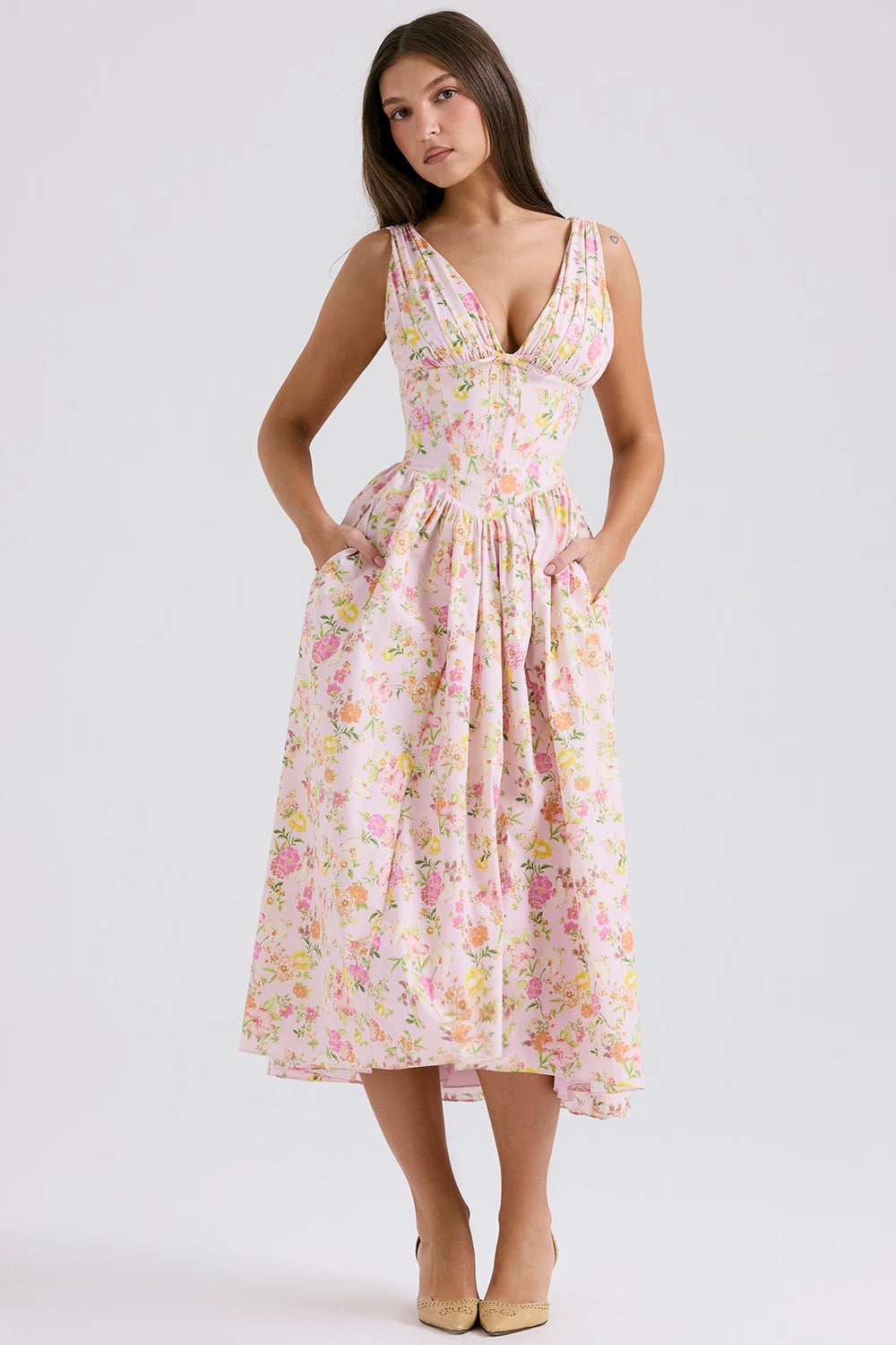 Robe d'Été Fleurie Femme Chic 1