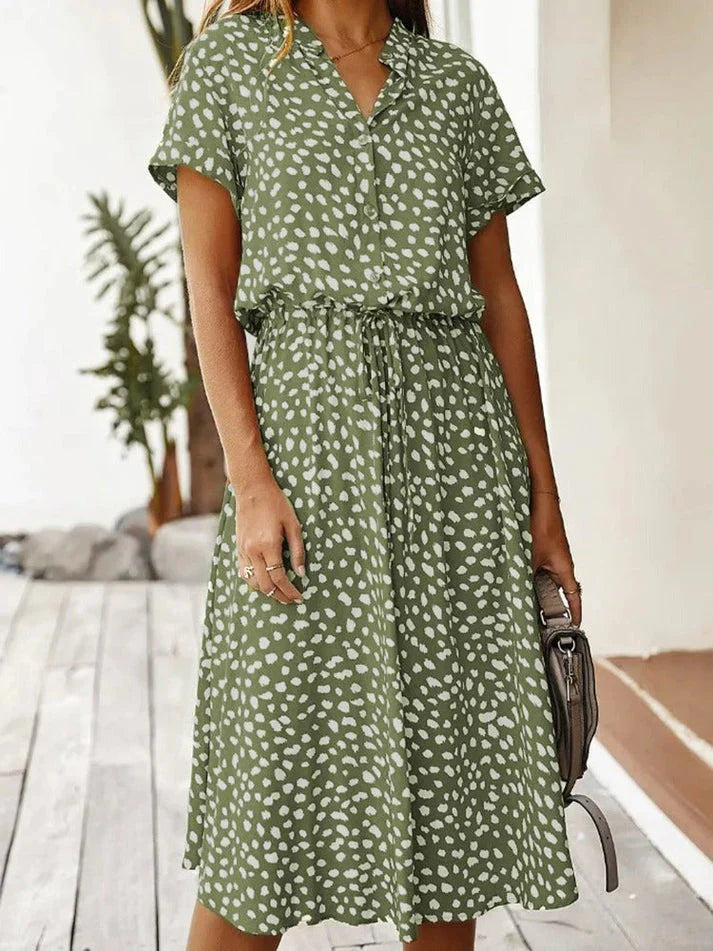 Robe d'Été Vintage Femme à Manches Mi-Longues en Tissu Léger 2