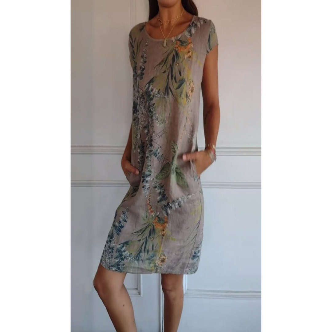 Robe d'été Femme Confortable à Col Rond 6