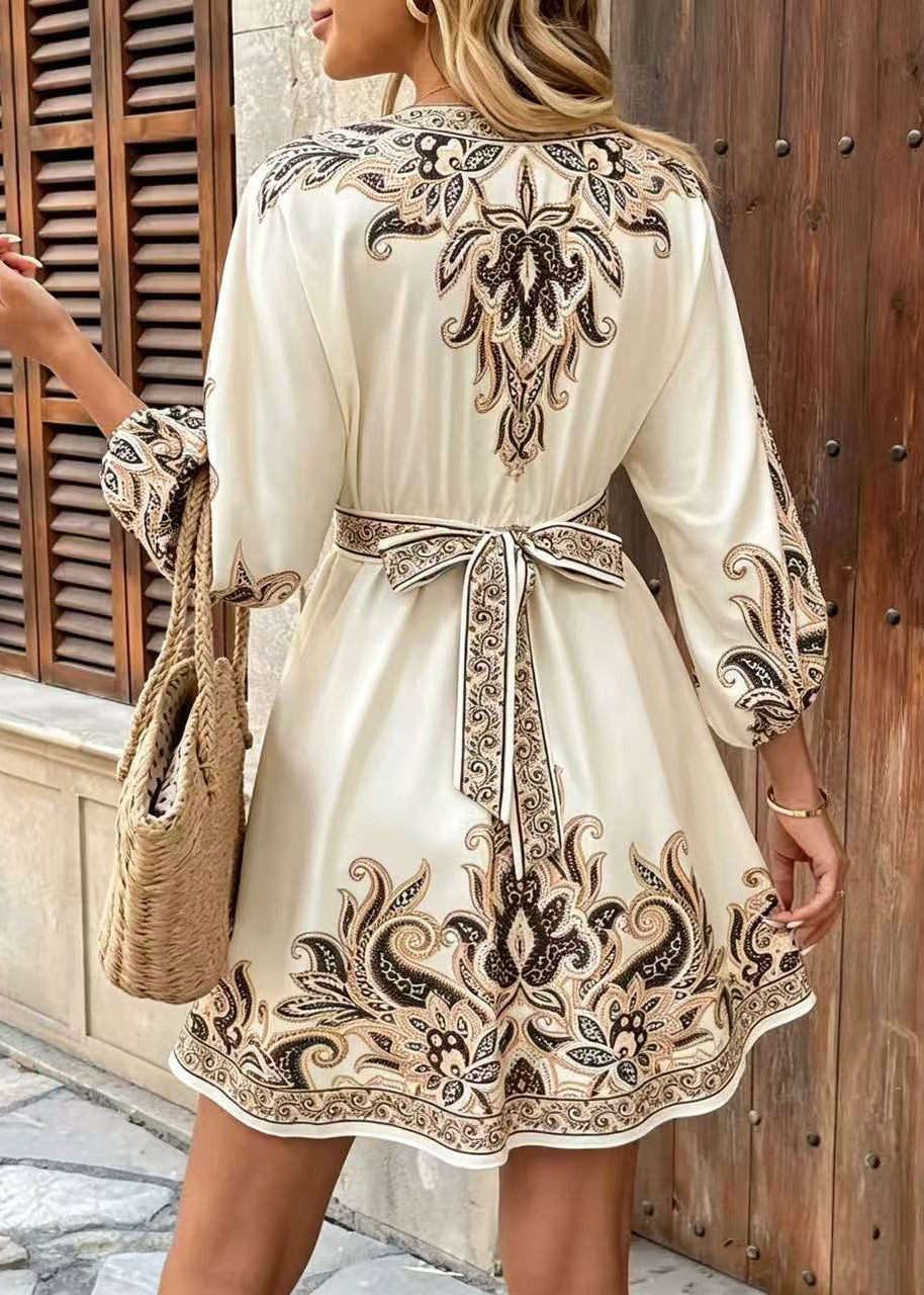 Robe d'été Femme Imprimée Taille Cintrée 3