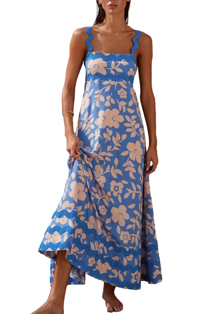 Robe d'été femme style bohème à bretelles 0