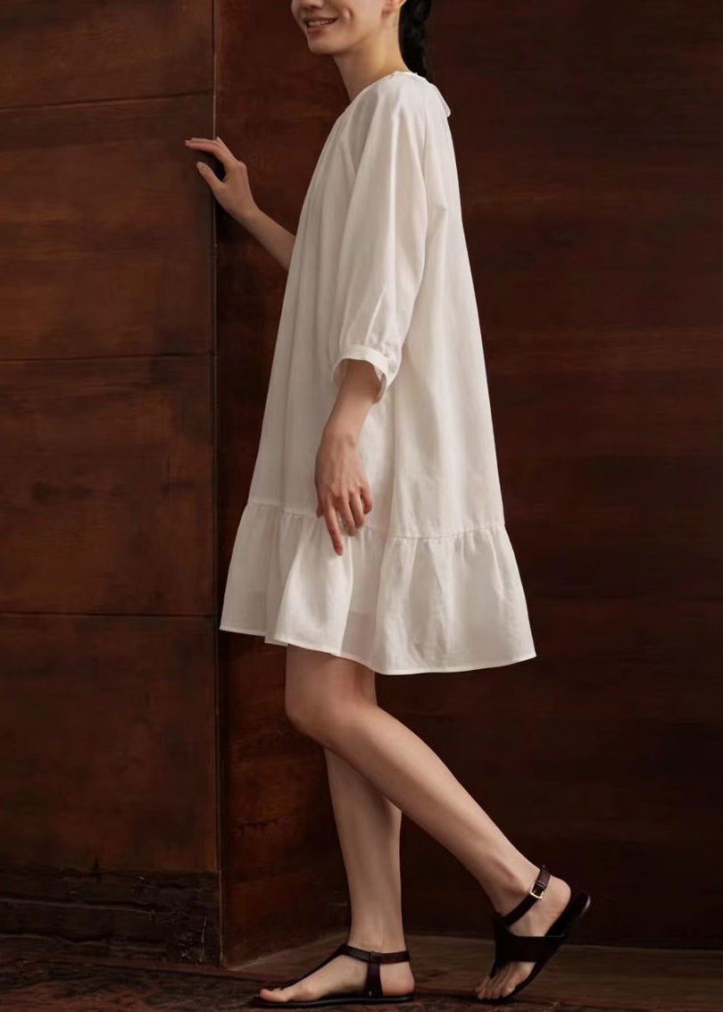 Robe d'été pour femme à lacets et col en V 4