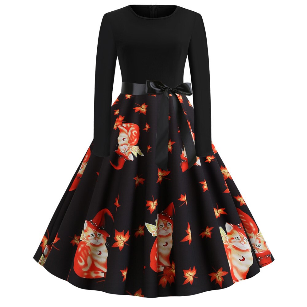 Robe de Costume Gothique à Manches Longues Tissu Doux 4