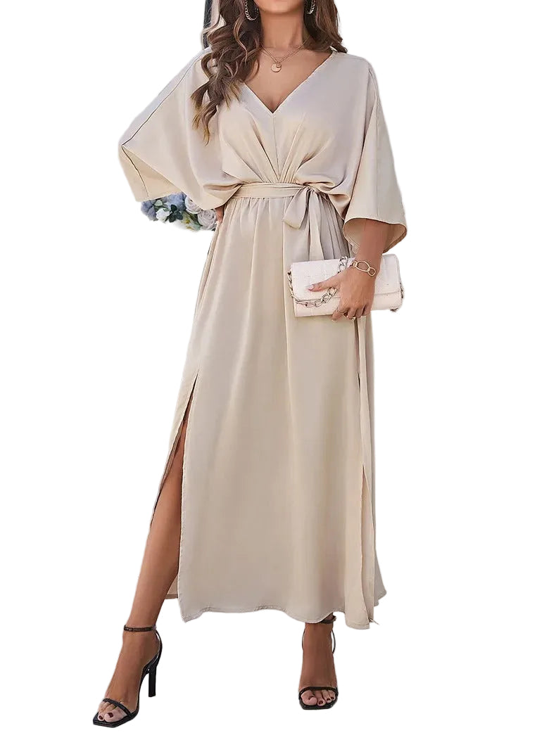 Robe de Printemps à Décolleté en V pour Femmes 0