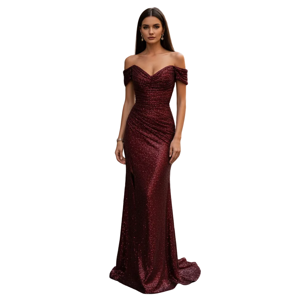 Robe de Soirée Femme à Épaules Dénudées 0