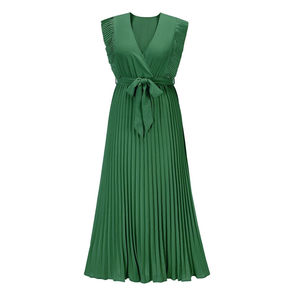 Robe de Soirée Longue Femme Décolleté en V Tissu Léger 1