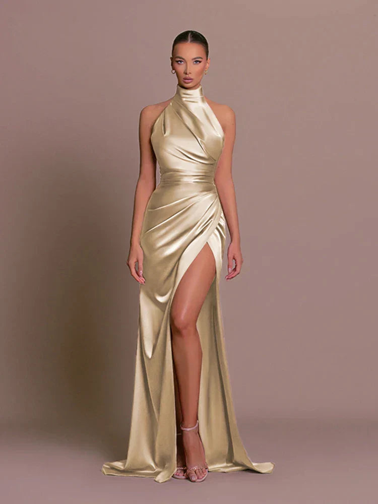Robe de Soirée Longue à Fente Haute Chic pour Femme 4