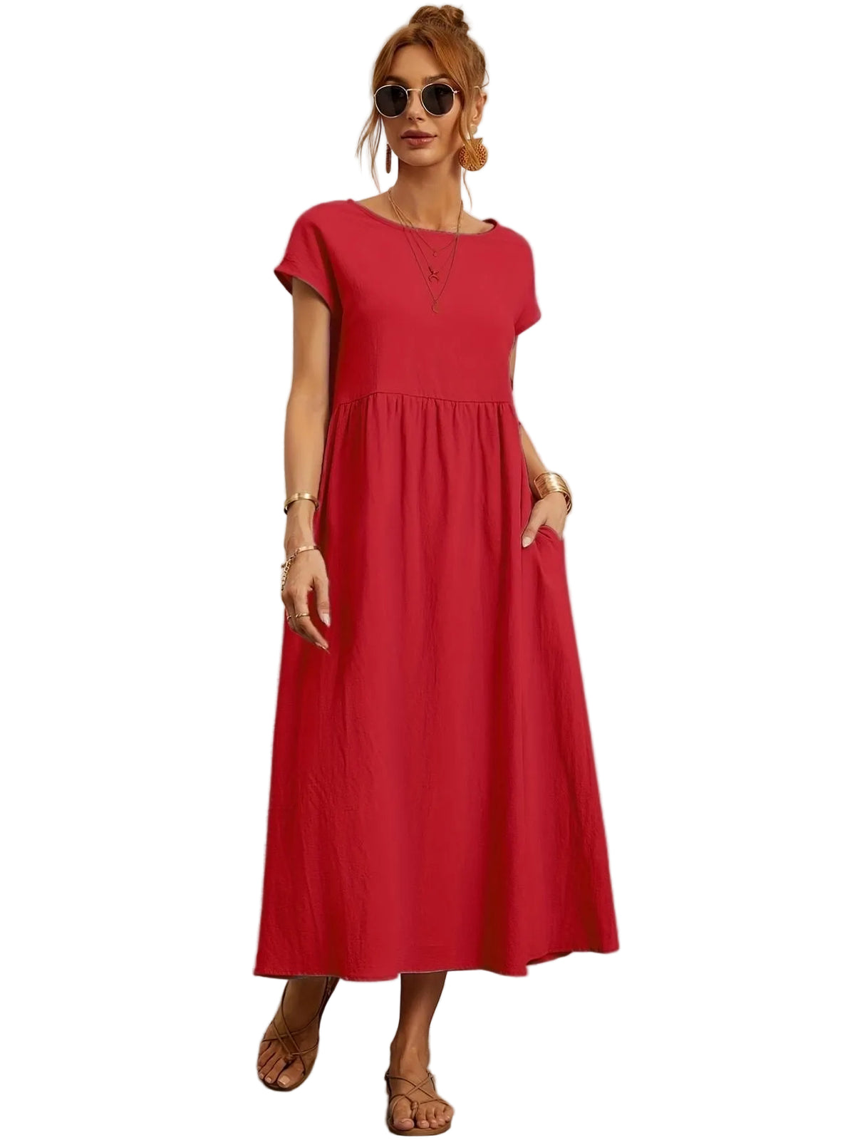 Robe de loisirs décolletée pour femme 4