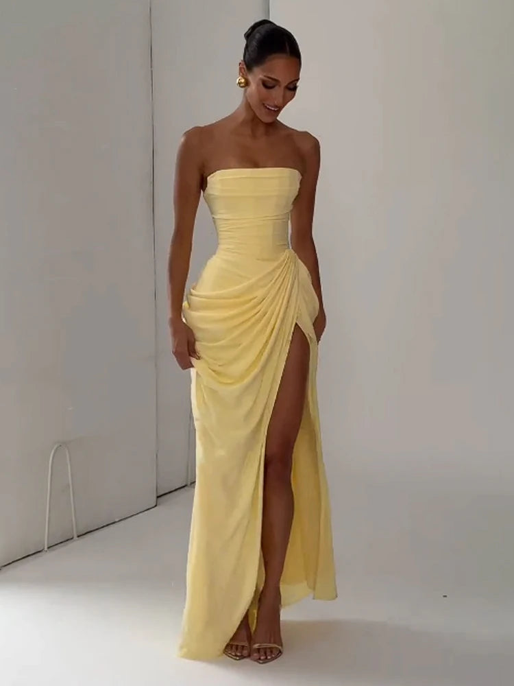 Robe de soirée sans bretelles pour femmes Chic 3