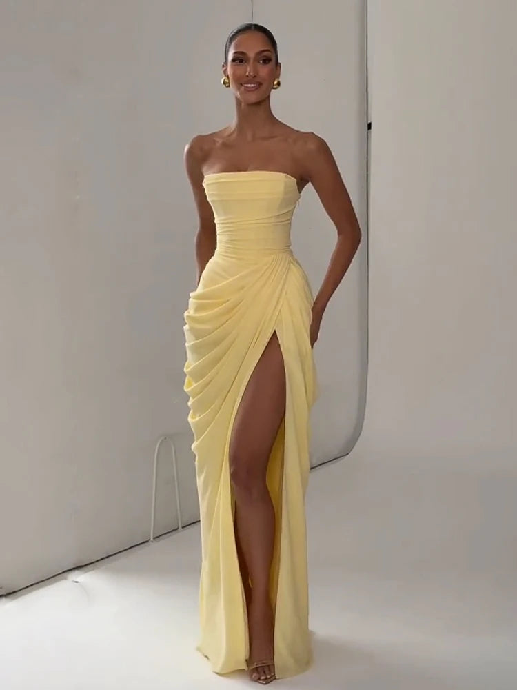 Robe de soirée sans bretelles pour femmes Chic 4