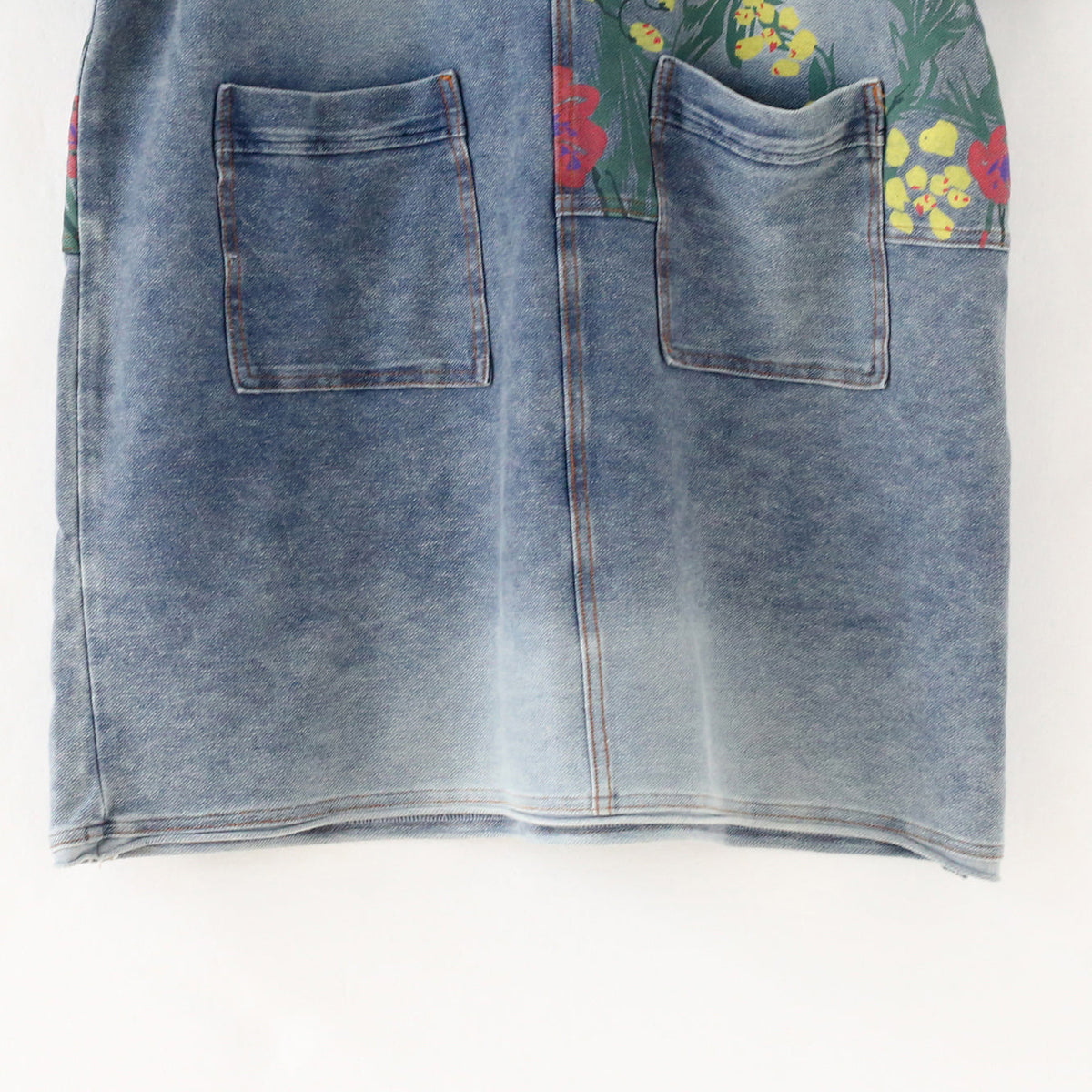Robe en jean oversize pour femme style décontracté à fleurs 4