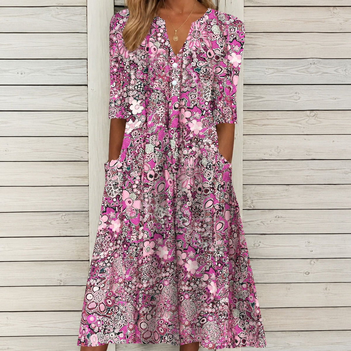 Robe légère à motif floral pour femme, idéale pour les activités printanières et estivales 2