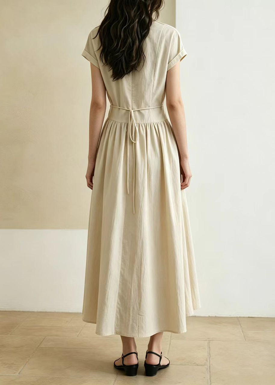Robe longue femme à nouer taille style estival 2