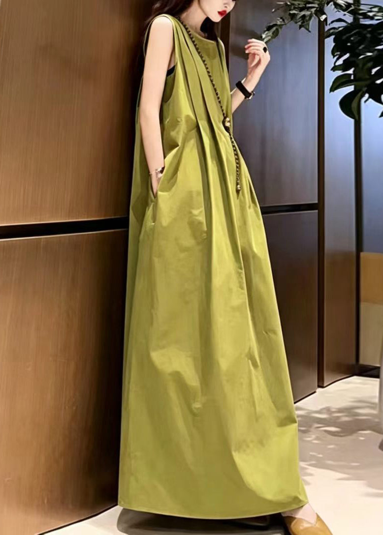 Robe longue femme col rond sans manches style décontracté 0