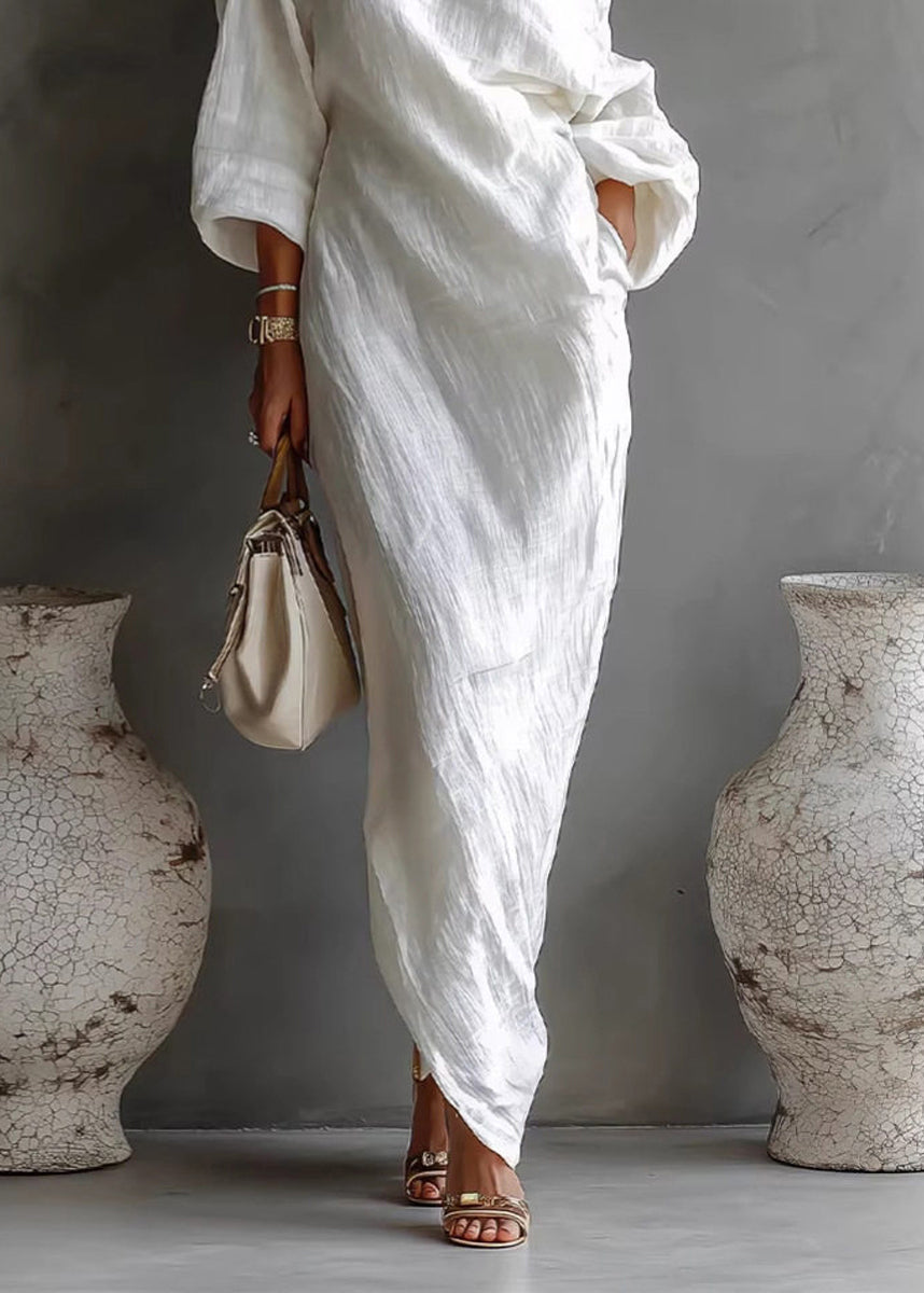 Robe longue femme design asymétrique printemps 3