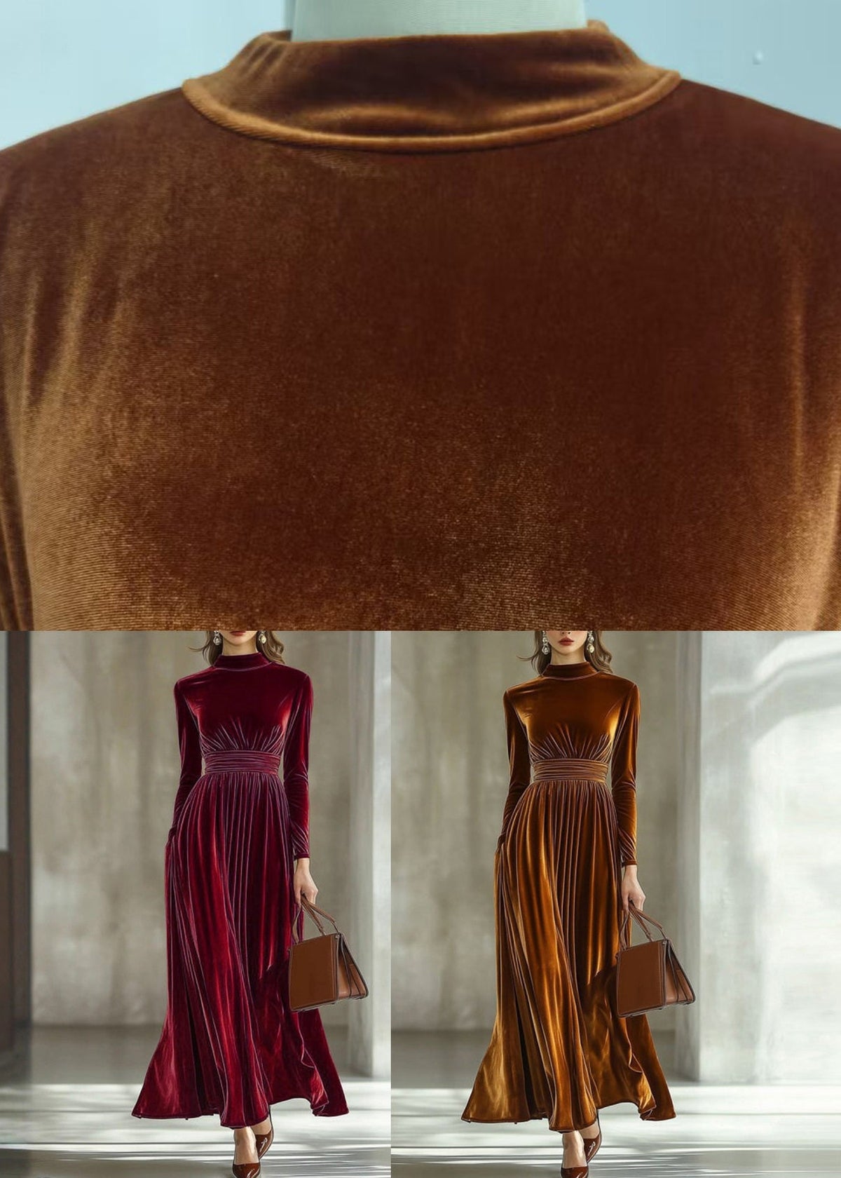 Robe longue femme manches longues style tunique 4