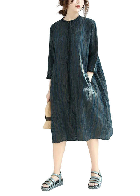 Robe longue vintage grande taille pour femme automne 0