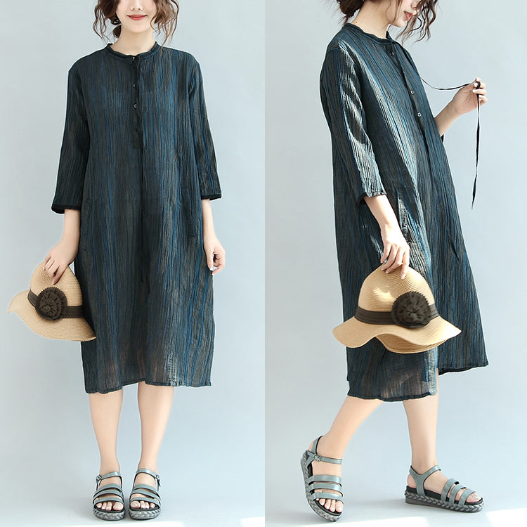Robe longue vintage grande taille pour femme automne 1