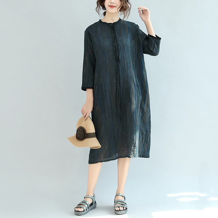 Robe longue vintage grande taille pour femme automne 2