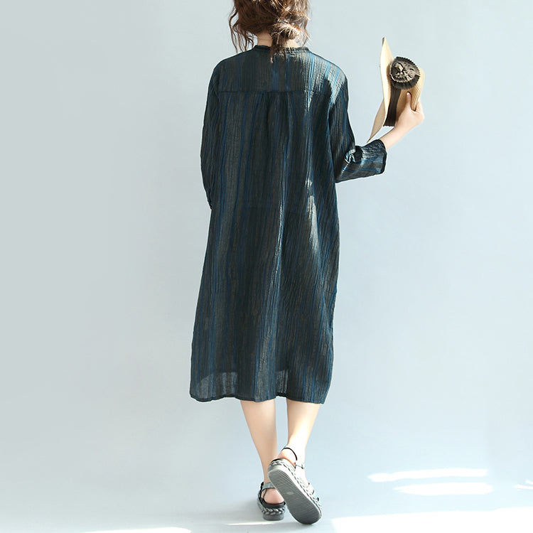 Robe longue vintage grande taille pour femme automne 3