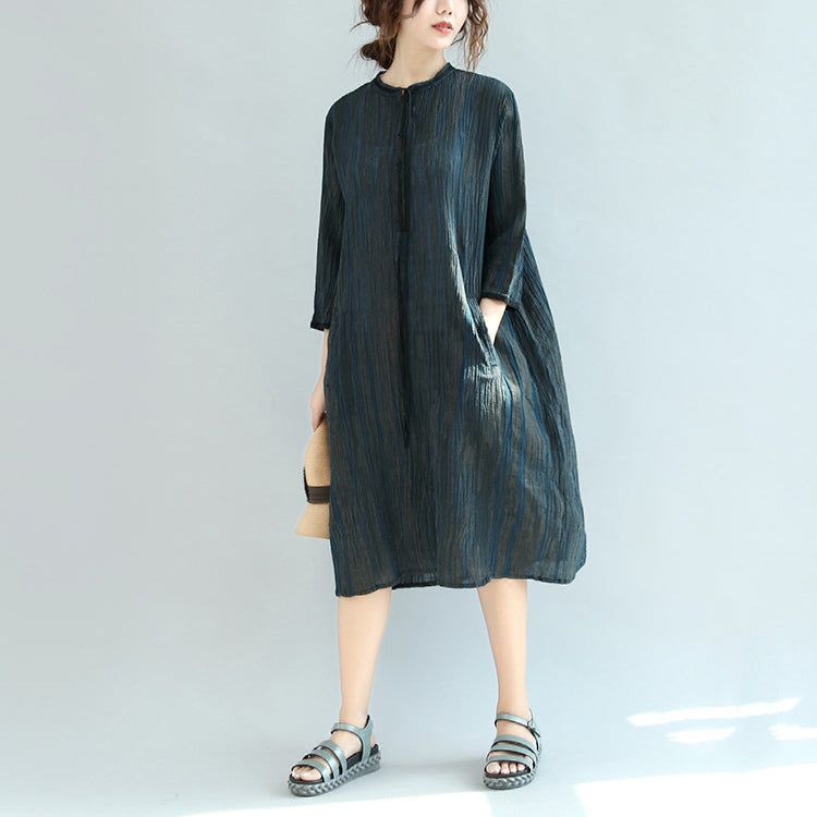 Robe longue vintage grande taille pour femme automne 4