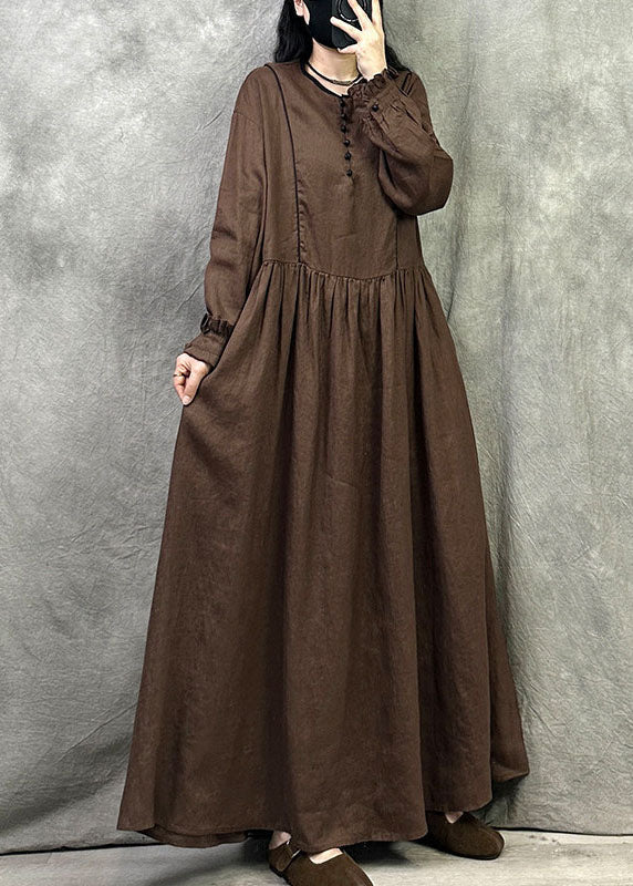 Robe maxi femme style bohème oversize à volants 1