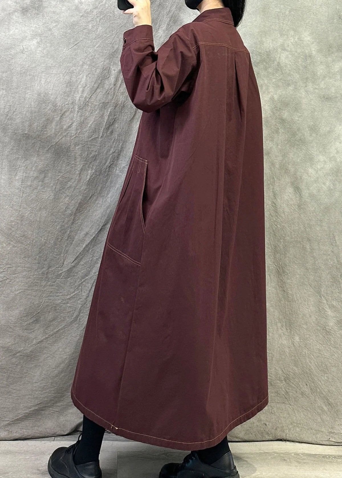 Robe maxi oversize femme style bohème automnale 3