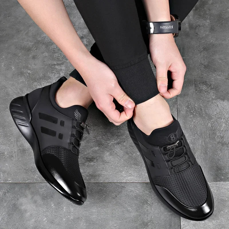 Chaussures en cuir à hauteur variable pour hommes