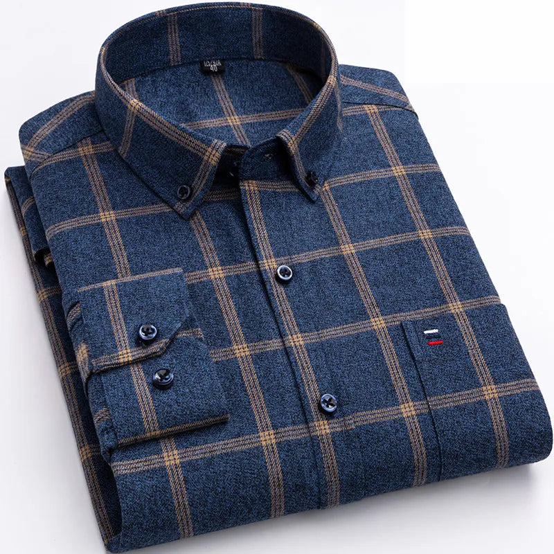 Chemise Homme Carreaux Ajustée 100% Coton-1