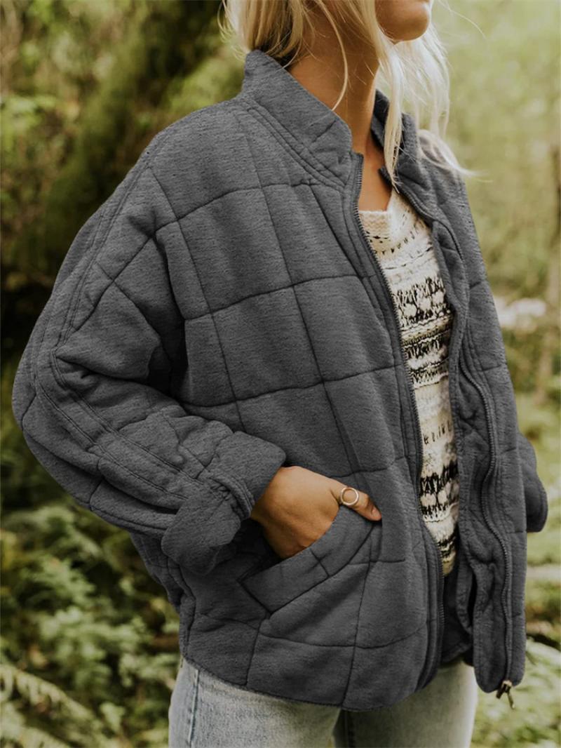 Veste Hiver Femme Élégante Chic en Tissu Résistant à l'Eau-1