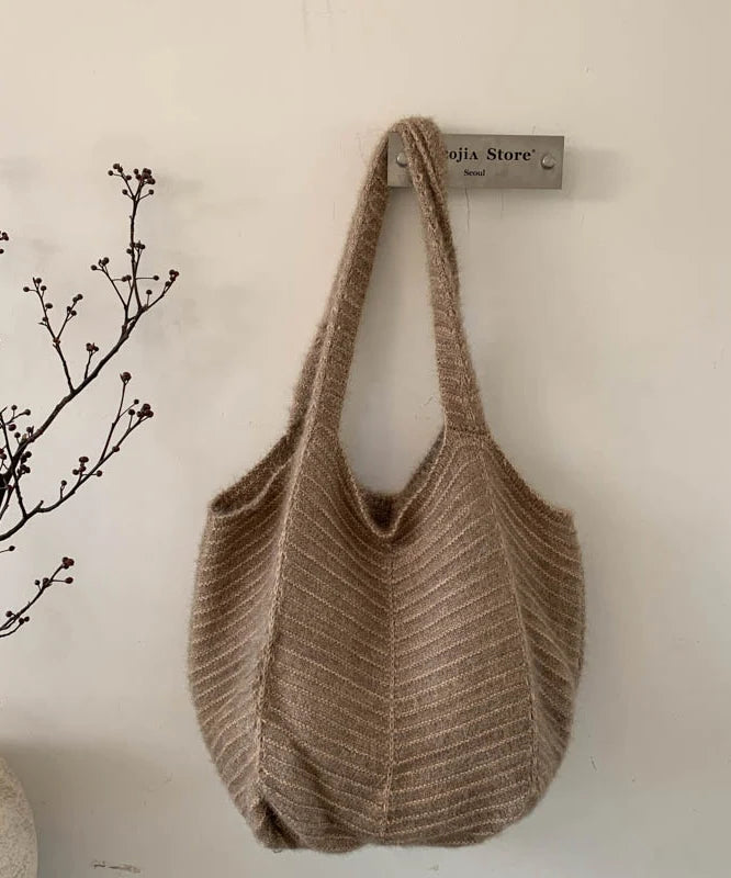 Sac Bandoulière Femme Grande Capacité Style Tricoté 3