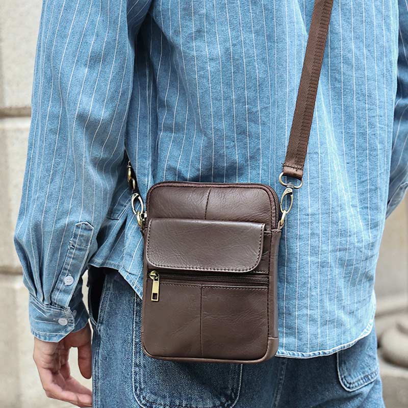 Sac Bandoulière Homme Compact Pratique avec Compartiments Multiples 10