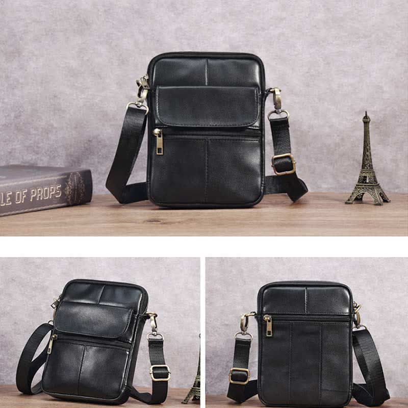 Sac Bandoulière Homme Compact Pratique avec Compartiments Multiples 6