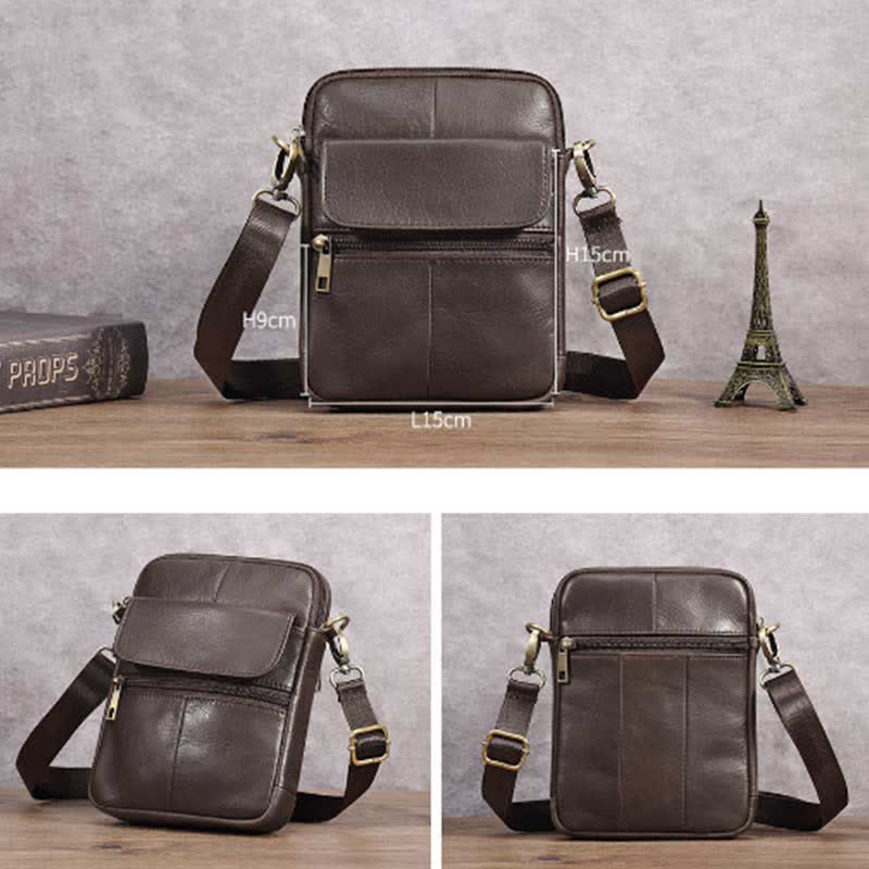Sac Bandoulière Homme Compact Pratique avec Compartiments Multiples 7